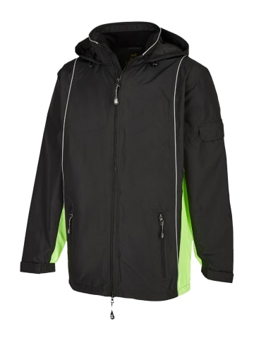 mh michael heinen Regenjacke in schwarz-neongrün