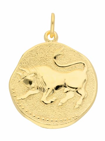 Adeliás 333 Gold Sternzeichen Anhänger Stier Ø 18,2 mm in gold