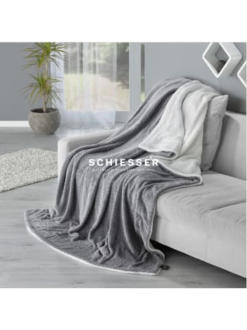 Schiesser Sherpa-Decke Elsa in Dunkelgrau