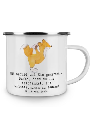Mr. & Mrs. Panda Blechbecher Eiskunstlauf Trainerin mit Spruch in Weiß