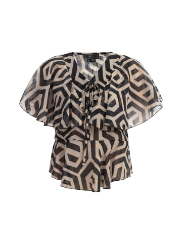 faina Damen Bluse in Schwarz Beige