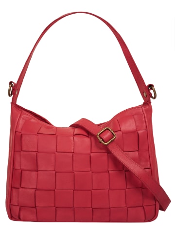 Samantha Look Umhängetasche echt Leder in rot