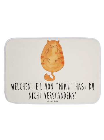 Mr. & Mrs. Panda Badvorleger Katze Mittelfinger mit Spruch in Weiß