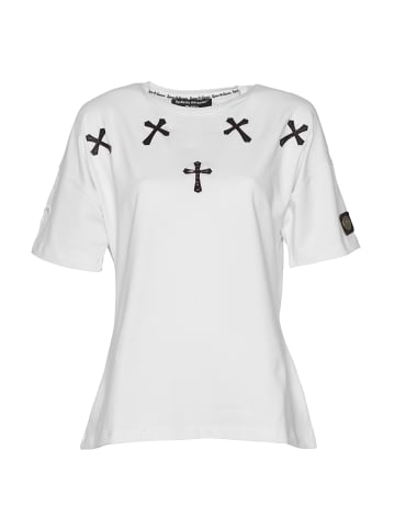 Roberto Geissini Cross-Wings T-Shirt Weiß