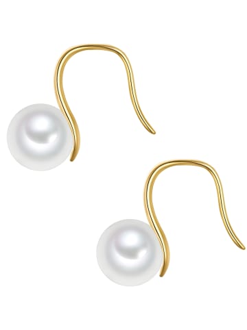 Rafaela Donata Ohrhänger aus Sterling Silber mit Muschelkernperle in gelbgold