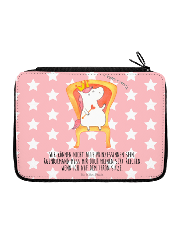 Mr. & Mrs. Panda Federtasche Einhorn Prinzessin mit Spruch in Rot Pastell