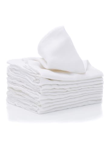 fillikid Baumwollwindeln 10er Pack 80x80 cm weiß Exklusiv