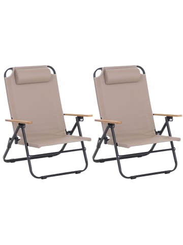 MCW 2er-Set Campingstuhl Q44, Creme