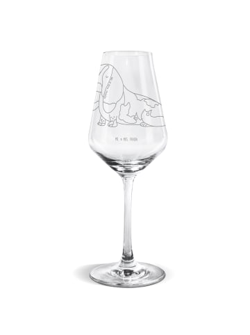 Mr. & Mrs. Panda Weinglas Hund Basset Hound ohne Spruch in Transparent