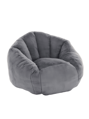 ABRIHOME Sitzsack in Grau Plüsch klein weich für Wohnzimmer Kinderzimmer