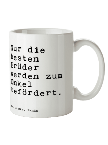 Mr. & Mrs. Panda Kaffeetasse Nur die besten Brüder... mit Spruch in Weiß