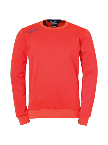 Kempa Langarmshirt PLAYER TRAINING TOP Kids in fluo rot/ice grau