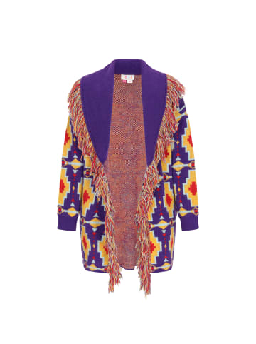IZIA Cardigan in violet multicolor