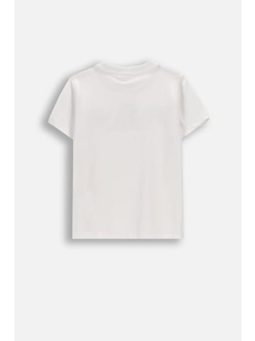 Coccodrillo Baumwoll-T-Shirt mit kurzen Ärmeln in weiß