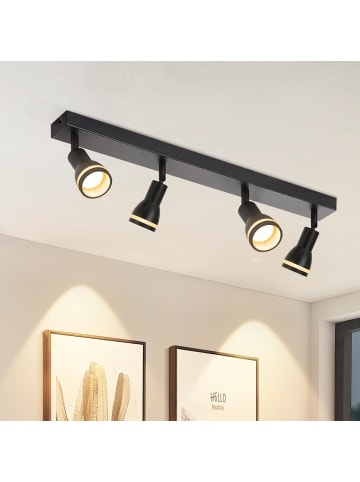 ZMH Deckenleuchte in schwarz 4-flammige GU10 moderne schwenkbar Deckenspots