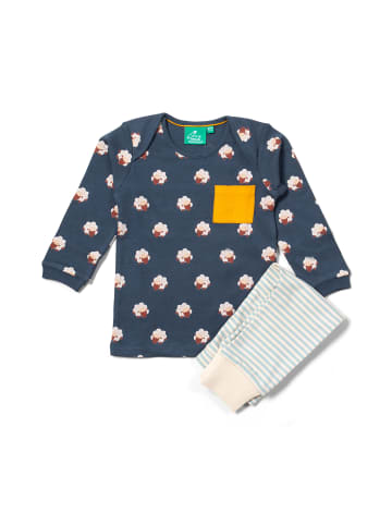 Little Green Radicals Bio-T-Shirt und Jogger-Set in Blau
