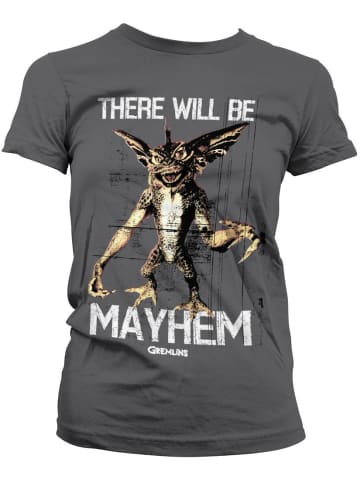 Gremlins Shirt "There Will Be Mayhem Girly Tee" in Grau