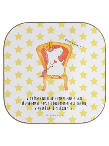 Mr. & Mrs. Panda Tassen Untersetzer Einhorn Prinzessin mit Spruch in Weiß