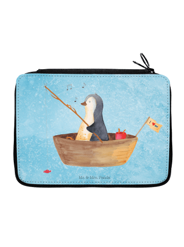 Mr. & Mrs. Panda Federmappe Pinguin Angelboot ohne Spruch in Eisblau
