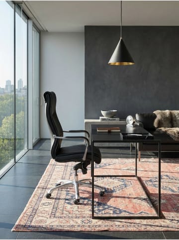 KADIMA DESIGN Bürostuhl XXL | Kunstleder, 150kg, Höhenverstellbar, Wippfunktion in Schwarz
