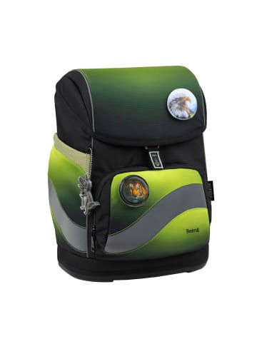 Belmil Rucksack Smarty Plus Premium Schulranzen Set 5-t. Black Green Tasche 7 Jahre