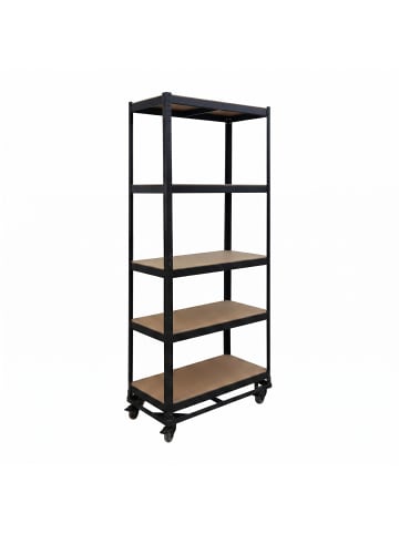 relaxdays Schwerlastregal in Schwarz - (B)90 x (H)191 x (T)45 cm