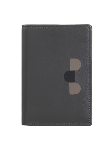 DuDu Capri Geldbörse RFID Schutz Leder 8 cm in anthracite mosaic