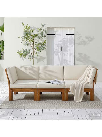 home24 Loungesofa LEXI 3-teilig in Wollweiß