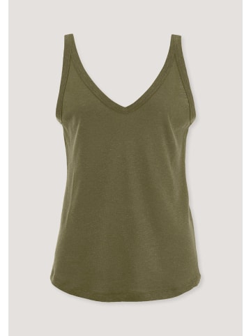 Hessnatur Jersey Top Regular in goldoliv