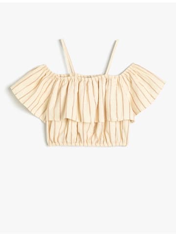 KOTON Bluse in Beige Gestreift