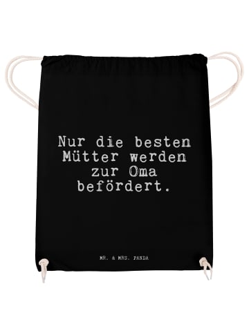 Mr. & Mrs. Panda Sportbeutel Nur die besten Mütter... mit Spruch in Schwarz