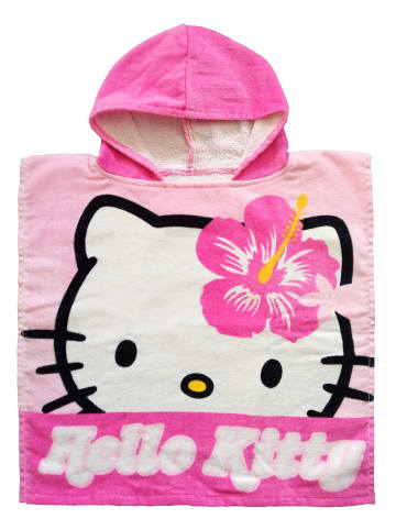Hello Kitty Hello Kitty Badeponcho Handtuch Badetuch mit Kapuze 50 x 100 cm in rosa