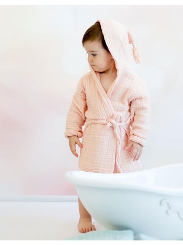 OrganicEra Kinder Bademantel in Salmon