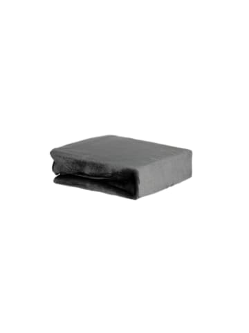 COFI 1453 Plüsch Spannbettlaken mit Rundumgummizug - Cashmere Touch 180 gsm in Anthrazit