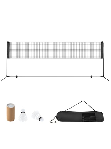 COSTWAY Badmintonnetz 420cm in Schwarz
