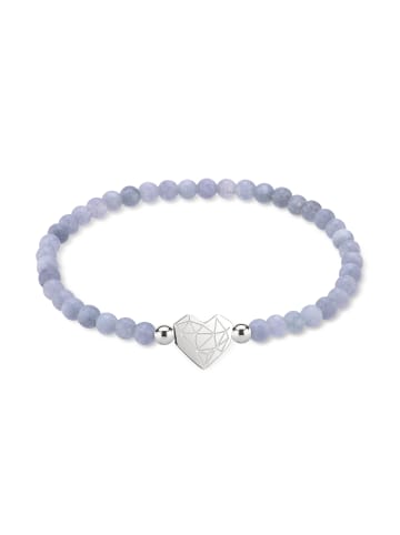 LIEBESKIND BERLIN Armband Broken Heart Beads in hellblau