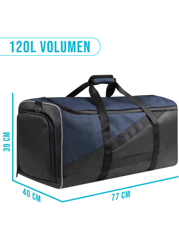 normani Sport- und Reisetasche 120 Liter mit Hüftgurt in Blau