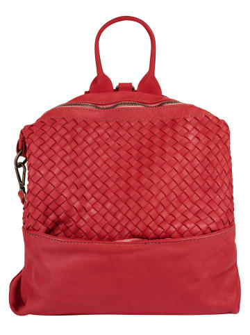 Samantha Look Rucksack echt Leder in rot