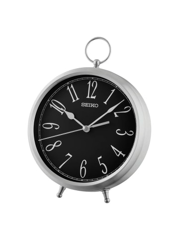 Seiko Tischuhr Silberfarben/Schwarz