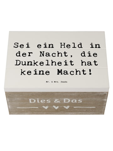Mr. & Mrs. Panda Schatztruhe Spruch Angst vor Dunkelheit überwin... in Weiß