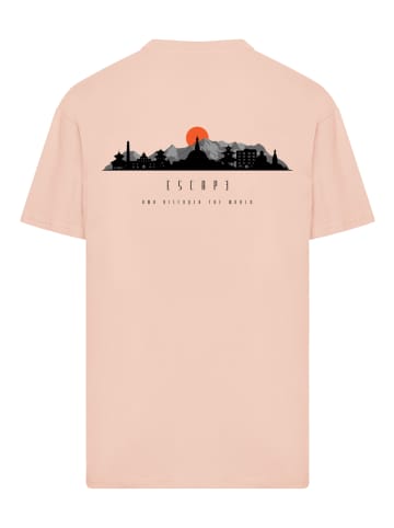 F4NT4STIC Heavy Oversize T-Shirt Oversize Escape Discover the World Asian Town in amber