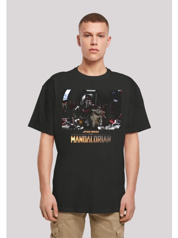 F4NT4STIC Heavy Oversize T-Shirt Star Wars The Mandalorian Child On Board in schwarz