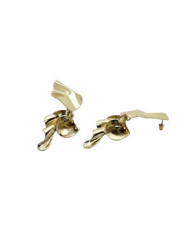 KOROSHI Große baumelnde Ohrringe in GOLD / GOLD