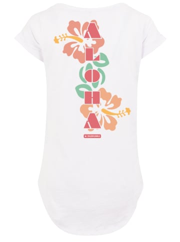 F4NT4STIC Long Cut T-Shirt Aloha in weiß