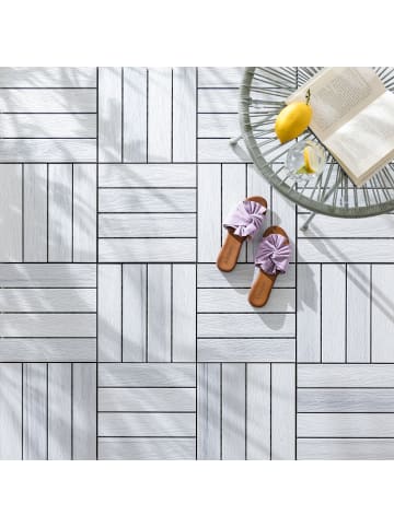 home24 Terrassenfliese Svevo 22er-Set Typ B in Weiß