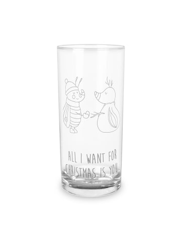 Mr. & Mrs. Panda Wasserglas Nachtfalter Schneemann mit Spruch in Transparent