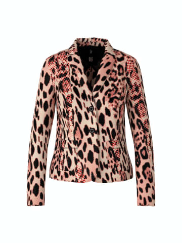 MARC CAIN Blazer mit Leo-Print in Rot