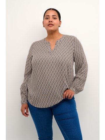 KAFFE curve Langarm-Bluse KCkennie in Java Vintage/Letter Print