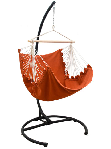AMANKA XL Outdoor Hängesessel Key Largo mit  Gestell in Terracotta