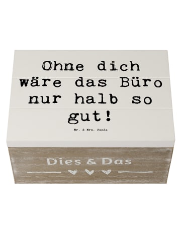 Mr. & Mrs. Panda Holzkiste Spruch Sekretärin Beste mit Spruch in Weiß